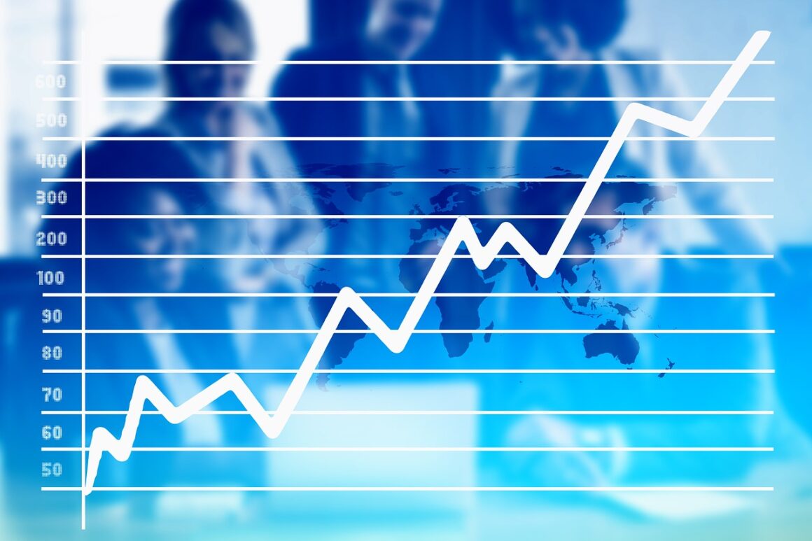 upward trend financial graph