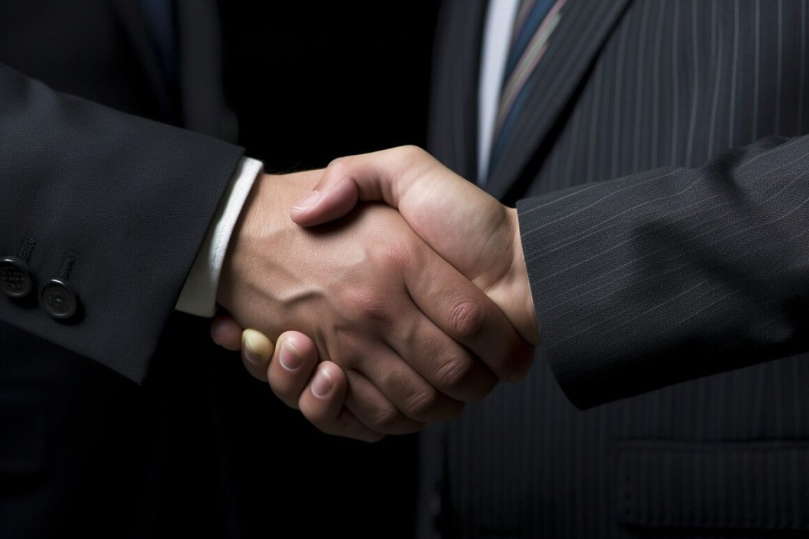 Business people shaking hands