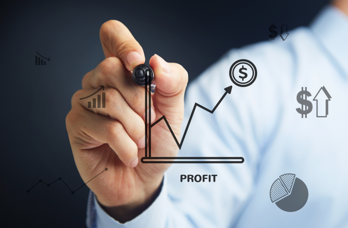 Profit graph with an upward trend